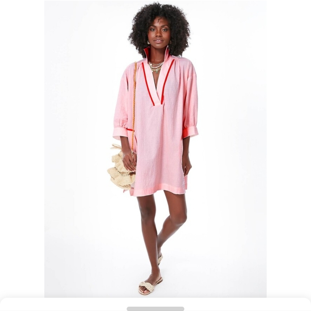 NWT Pomander Place Pink Salt Lizze Coverup Size Small, Oversized